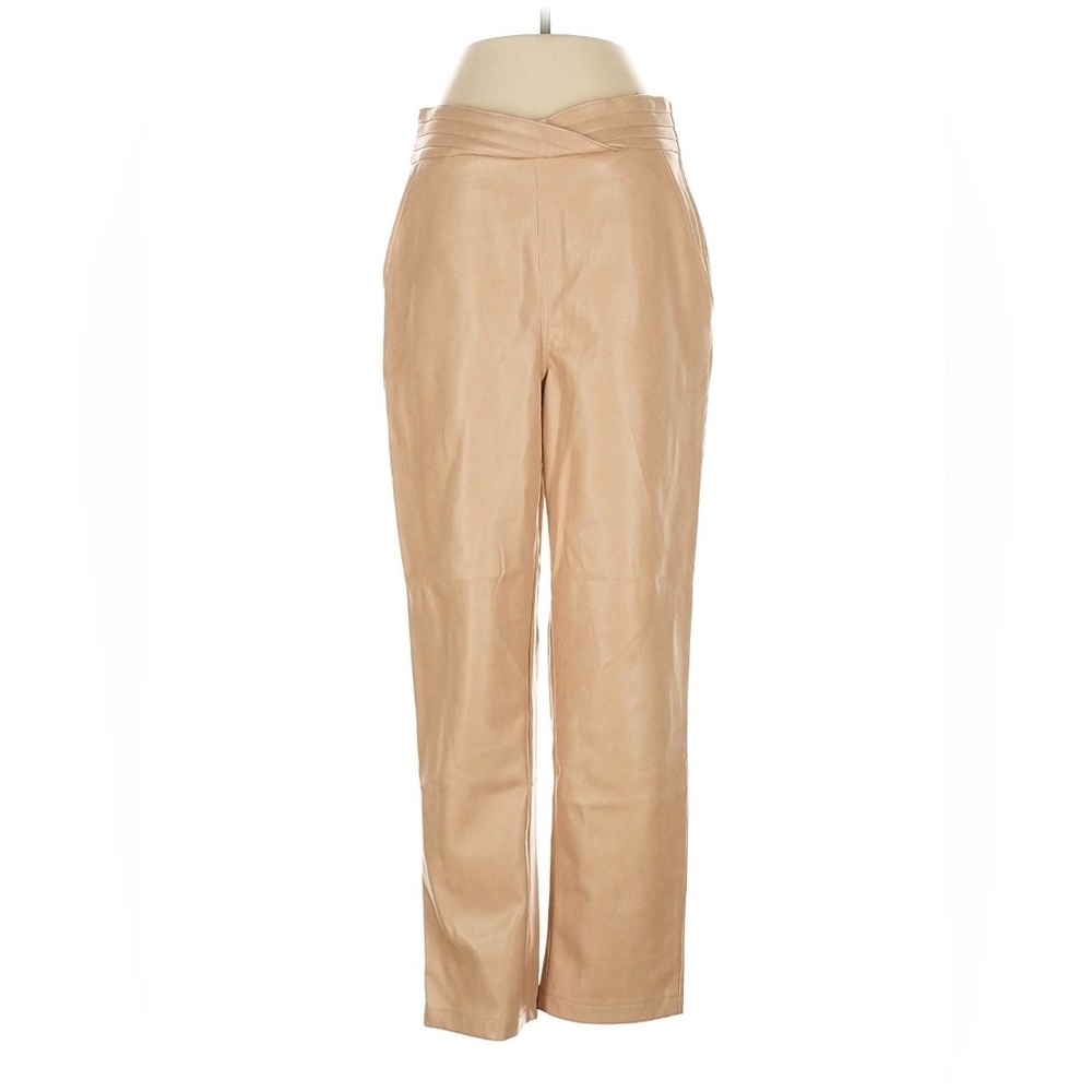 7 For All Mankind Tan Women's Faux Leather Pants Excellent Condition!